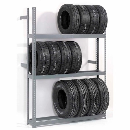 Global Industrial 3 Tier Single Entry Tire Rack 60inW x 18inD x 84inH 613144